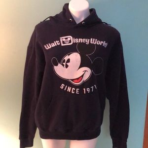 Vintage Walt Disney World since 1971 Mickey Mouse hooded navy sweatshirt